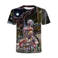Camisetas con estampado 3d de talla grande para hombre y mujer, Rock Street, informal, Heavy Metal, deportes, secado rápido, transpirable - details 1