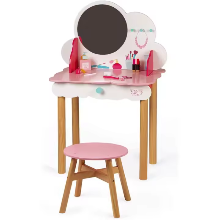 Tocador de Madera para Niños P'tite Miss 10 Accesorios Incluidos Desarrollo y Imitación - 1