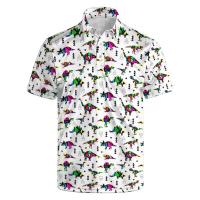 Polo hawaiano 3D para hombre, camiseta de manga corta con estampado de plantas Trcale de verano, camiseta casual con cuello y botones - details 6