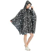 Chaqueta Impermeable Tipo Poncho De Lluvia para Mujer, Con Capucha, Estampado - details 1