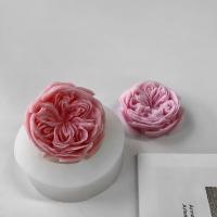 Resina epoxi Austin Rose flor molde peonía hecho a mano vela molde 3D DIY jabón molde fabricación de velas - details 1