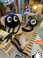 Almohada de Peluche Suave de Coal Negro con Patas Largas y Diseño de Dibujos Animados para Sofá de Casa y Cama de Coche Regalo de Anime - details 11