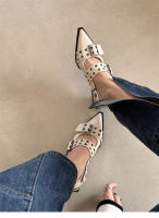 Zapatos Mary Jane estilo francés con punta en punta, zapatos retro de tacón medio grueso - details 9
