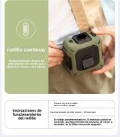 Ventilador Colgante para Cintura de Alta Velocidad para el Aire Libre - 100 Velocidades Regulables, Pantalla Digital y Batería de 8000 mAh - details 9