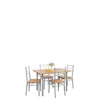 Juego de Mesa de Comedor de Cocina Blanca con 4 Sillas Durable 110x70cm Mesa y 4 sillas de Cocina Comedor - details 8