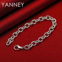 Pulsera de cadena de plata para hombres y mujeres, regalo de joyería de moda, 8 pulgadas - details 1