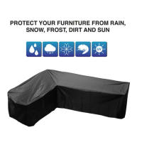 Funda de Sofá de Tamaño Grande en Forma de L 210D Impermeable para Interior y Exterior Protección para Muebles de Patio y Jardín Cubierta Antipolvo 3Mx3M - details 0