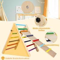 Set Triangular 2 en 1, Juguetes de Escalada para Bebés, Parque Infantil Interior, Juguetes de Escalada Plegables para Niños Pequeños, de Madera para Mayores de 2 Años, Gimnasio Infantil - details 4