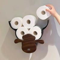 Portarrollos de plástico para inodoro con forma de oveja, estante de almacenamiento de pañuelos para colgar en la pared, ahorra espacio, capacidad para 12 rollos, portarrollos de toalla, accesorios para el hogar - details 7
