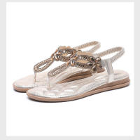 Sandalia Sandalias con Diamantes de Agua Tacón Plano Grande Estilo Hueco Zapatos Cómodos para Mujer Verano - details 3