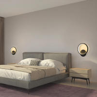 Lámpara de Pared LED Goeco Aplique Pared Interior 12W Luz de Pared Redonda Iluminación de Pared Blanco Cálido 300 Material Metálico con Vidrio Ornamento Lente LED - details 18