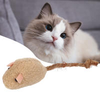 Ratón de peluche interactivo para mascotas, juguete divertido para gatos, hierba gatera, colorido, lindo, accesorios para gatos - details 2