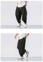 Nuevos pantalones Harem de gran tamaño, pantalones de chándal holgados de algodón y lino de estilo chino, pantalones casuales de alta calidad para hombres - details 13