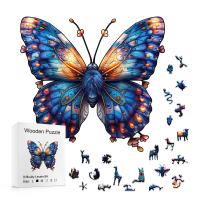 Rompecabezas de Madera de Mariposa Artesanía de Madera 3D para Alivio del Estrés - details 0