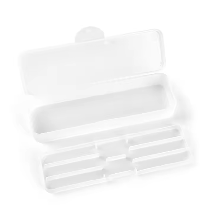 Caja de Almacenamiento Vacía de Doble Capa para Arte de Uñas KADS Herramienta Ideal para Agujas Tijeras Plumas Cepillo Búfer de Uñas - 1