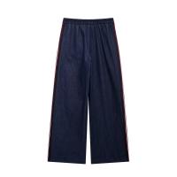 OUWU- -traje Vaquero Vintage Informal Y Elegante Para Mujer, Blusa Con Capucha Y Botones Lisos, Pantalones Rectos Con Cordón, Trajes De Otoño 2025 - details 9