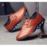 Zapatos de cuero para hombres de negocios, fondo informal, suave, antideslizante, transpirable, Primavera y otoño, nuevos - details 4
