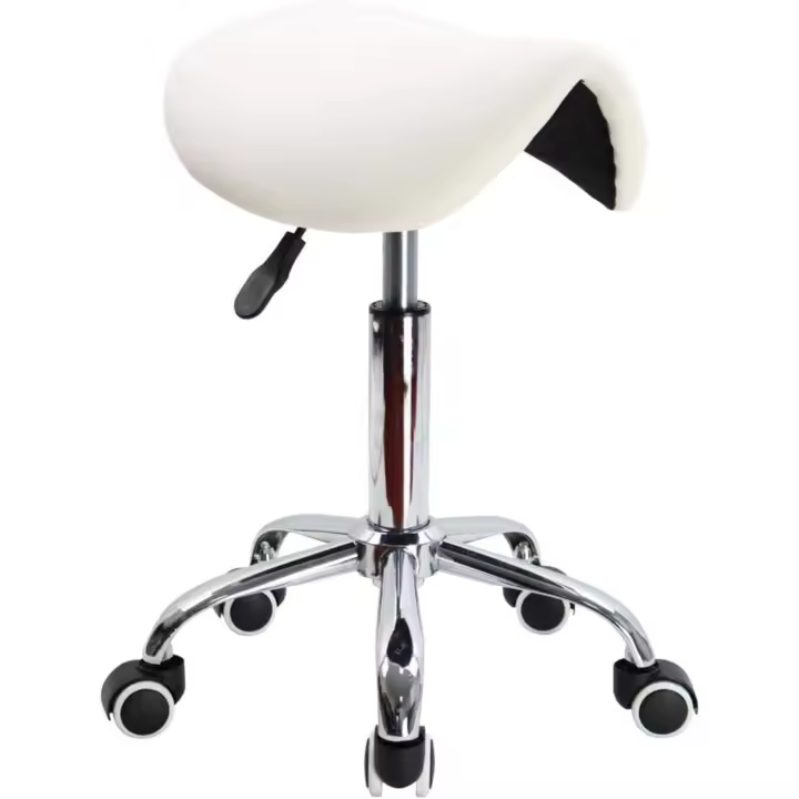 Trabajo Altura Ajustable Giratorio Taburete de Oficina con Asiento de Silla de Montar - 1
