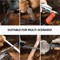 Alicates Multifuncionales LUCHSHIY para Camping al Aire Libre Herramienta de Mano Plegable con Cuchillo Tijeras y Sierra - details 3