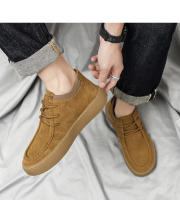 Nuevos zapatos casuales de tablero de tendencia retro anti-terciopelo mate zapatos bajos para hombres - details 15