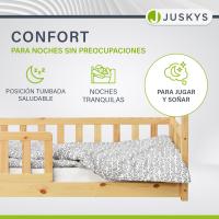 Cama Infantil 80 x 160 cm con protección anticaída, Cama casa de Madera Maciza para niños - Cama en Color Rosado - details 22