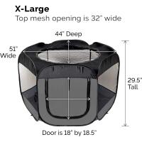 Furhaven Pop Up Playpen Pet Tent Playground - Gris, extra grande - details 1