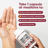 Enzimas digestivas para la salud intestinal - Multi enzimas probióticas con prebióticos y probióticos con lipasa para mujeres y hombres para la salud digestiva, enzimas diarias para la digestión - details 1
