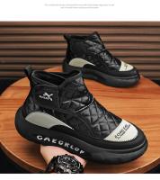 Botines de nieve informales para hombre, zapatos antideslizantes, impermeables, de felpa, al aire libre para senderismo, Invierno - details 9