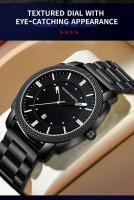 Reloj de Cuarzo de Lujo para Hombres Automático Correa de Cuero Impermeable Estilo de Negocios - details 1