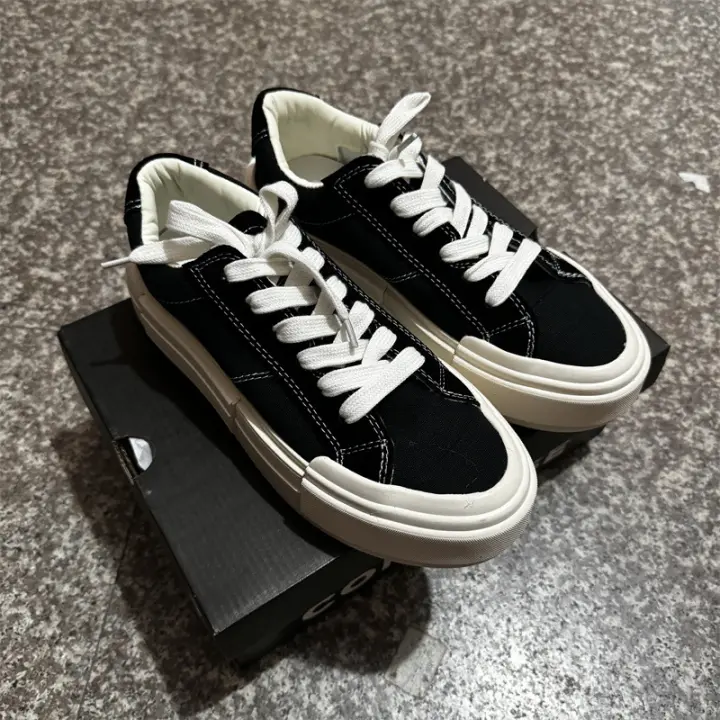 Zapatos de lona bajos con suela gruesa Pantalones cortos de aumento de altura para hombres y mujeres Zapatillas de moda ligeras con garantía de calidad por un año - 1