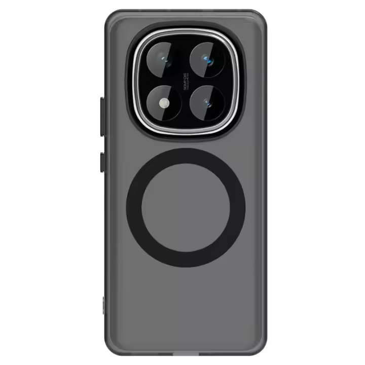 Funda dura transparente mate para Xiaomi redmi note 14 pro plus, funda trasera de carga inalámbrica magnética Magsafe - 1
