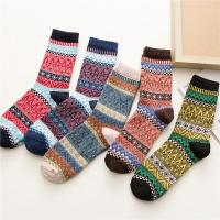 HSS Brand Men Winter Socks Thick Wool Retro Style Colorful Fashion Man Socks For Snow boots 5Pairs/Lot - details 2