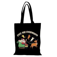 Bolso de compras de dibujos animados, regalo de Año Nuevo, Feliz Navidad, bolso de hombro para mujer, bolsos de mano, bolso de mano ecológico para mujer, compras de lona - details 8