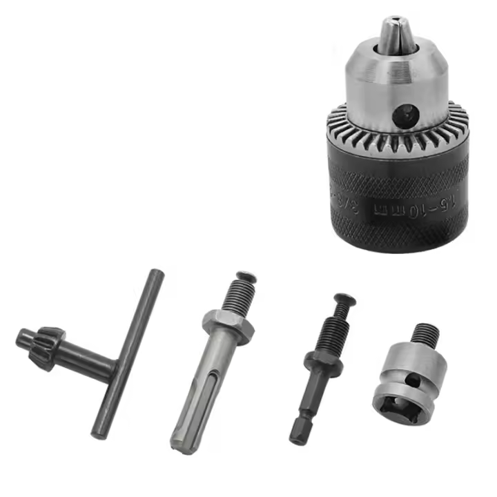Juego de Portabrocas de 5 piezas, 1,5-10mm, 3/8-24UNF, adaptador de taladro, llave de impacto cambiada a portabrocas eléctrico, Kits de herramientas - 1