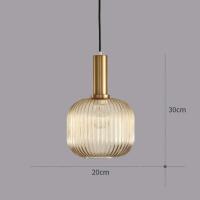 Lámpara colgante de vidrio,Lámpara colgante de vidrio Verde y enchufe dorado Lámpara de techo Candelabro - details 16