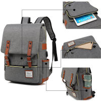 Mochila escolar adolescentes para portátil con puerto de carga USB, elegante mochila de viaje resistente al agua - details 12