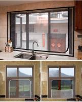 Mosquitera con cremallera para ventana, cortina de puerta, se puede personalizar, invisible, nuevo estilo - details 3