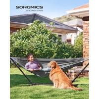 Hamaca con Soporte Portátil de Metal 210 x 150 cm, 5 Alturas Ajustables, Carga de 240 kg, Para Patio y Jardín - details 1