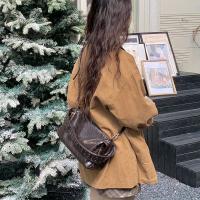Bolso vintage biker-inspirado con hombros con puntas Suave, cierre de cierre, Forro de poliéster, bolso cruzado casual para mujeres Bolso de hombro duradero con cremalleras - details 6