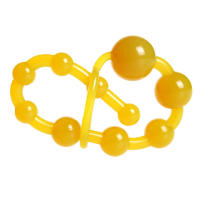 SM-perno de patio trasero de cuentas de cristal amarillo, punto G, juguete Anal alternativo de silicona, tapón Anal, Juguetes sexuales femeninos - details 0