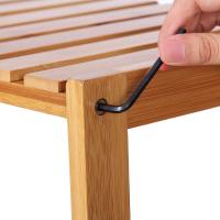 Estantería de Almacenamiento de Bambú de 4 Niveles Zapatero para Plantas, Ideal para Entrada, Baño, Sala de Estar, Balcón, Cocina - details 7