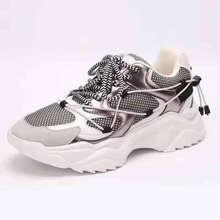 Zapatillas de deporte gruesas delanteras con cordones de la zapatilla de deporte de la plataforma del talón de los fabricantes personalizados para los hombres - 1