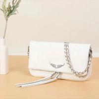 Bolso De Hombro Con Alas Negras Para Mujer, Cadena De Alas, Bolso De Cuero Cruzado Para Mujer - details 9
