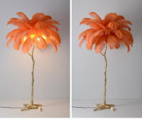 Lámpara de pie con plumas, luminaria moderna para sala de estar, restaurante, oficina, dormitorio, decoración de plumas - details 14