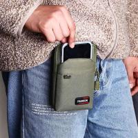 Bolsa de nailon para teléfono para hombre, bolsa de nailon para acampar, color caqui, de una/doble capa, para teléfono móvil, EDC Molle, cinturón, riñonera - details 7