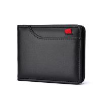 Cartera corta clásica de alta calidad para hombre, billeteras plegables ultrafinas de cuero Pu para hombre, billeteras de negocios de Color sólido con bolsillo para monedas y tarjetas de crédito - details 12