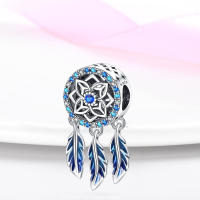 Pulsera Fit Original de 3mm en Plata Esterlina S925 con Pluma de Dreamcatcher y Cuentas DIY para Mujeres Joyería Fina de Cumpleaños - details 42