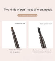 Lápiz potenciador de cejas de doble cabeza, tatuaje resistente al agua, lápiz profesional para cejas de larga duración con cepillo para cejas, maquillaje de ojos Natural - details 3