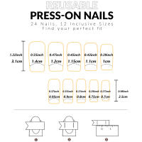 24pcs Uñas Postizas Cortas En Forma De Almendra Con Borde Redondo Y Perlas Blancas Diseño Francés Lindo Y Dulce Para Uso Diario - details 12