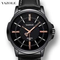 Reloj de Cuarzo Premium para Hombres YAZOLE Nuevo Reloj de Vestir de Cuero - details 1